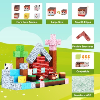 Foto 6 | Foto 6 | Juego De Bloques Magnéticos Gleamkid De 111 Piezas Para Niños Mayores De 3 Años - Venta Internacional.