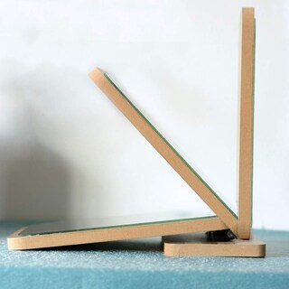 Foto 2 | Foto 2 | Espejo De Mesa Con Marco De Madera Estivado Que Gira 90 Grados - Venta Internacional.