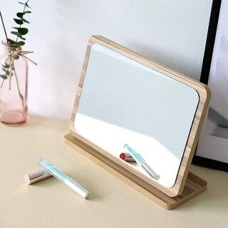 Foto 4 | Foto 4 | Espejo De Mesa Con Marco De Madera Estivado Que Gira 90 Grados - Venta Internacional.