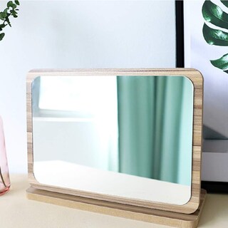 Foto 5 | Foto 5 | Espejo De Mesa Con Marco De Madera Estivado Que Gira 90 Grados - Venta Internacional.