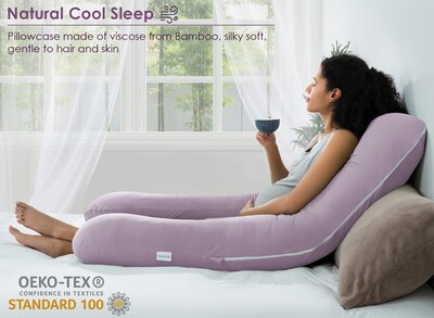 Foto 3 | Foto 3 | Almohada De Embarazo Queen Rose Cooling En Forma De U Púrpura - Venta Internacional.