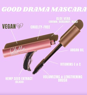 Foto 3 | Foto 3 | Máscara Chella Good Drama Vegan 10 Ml (borgoña) - Venta Internacional.
