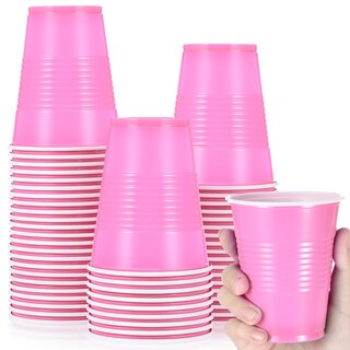 Foto 1 | Foto 1 | Vasos Desechables De Plástico Uiifan Paquete De 50 266 Ml Color Rosa - Venta Internacional.