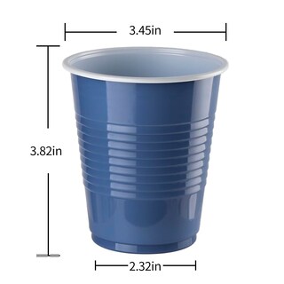 Foto 2 | Foto 2 | Vasos Desechables De Plástico Qihuankj 12 Onzas Azul Índigo Paquete De 100 - Venta Internacional.