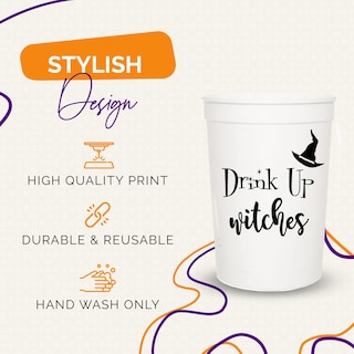 Foto 4 | Foto 4 | Vasos De Halloween De Drink Up Witches Your Dream Party Shop 470 Ml Juego De 12 - Venta Internacional.