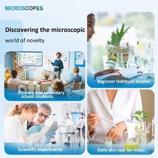 Foto 6 | Foto 6 | Microscopio Compuesto Herwicm 40x-2000x Para Niños Con Kit De Diapositivas - Venta Internacional.