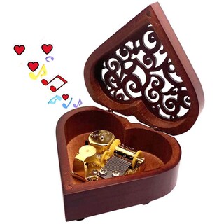 Foto 1 | Foto 1 | Caja De Música Pursuestar You Are My Sunshine En Forma De Corazón De Madera - Venta Internacional.