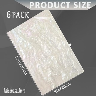 Foto 2 | Foto 2 | Lámina Acrílica Faeliknise Glitter Pearl 3 Mm 12 X 20 Cm Paquete De 6 - Venta Internacional.