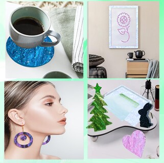 Foto 6 | Foto 6 | Lámina Acrílica Faeliknise Glitter Pearl 3 Mm 12 X 20 Cm Paquete De 6 - Venta Internacional.