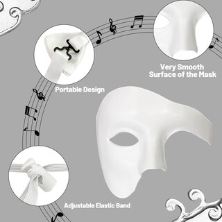 Foto 3 | Foto 3 | Máscara De Mascarada Incredecor Phantom Of The Opera Para Hombre - Venta Internacional.