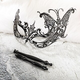 Foto 2 | Foto 2 | Máscara De Mascarada Yu Feng Veneciana De Metal Con Strass - Venta Internacional.