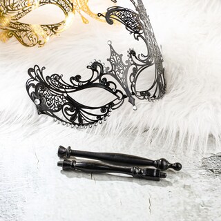 Foto 3 | Foto 3 | Máscara De Mascarada Yu Feng Veneciana De Metal Con Strass - Venta Internacional.