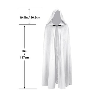 Foto 6 | Foto 6 | Capa Medieval Uqje Para Halloween Renacentista Con Capucha Blanca - Venta Internacional.