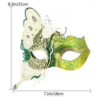 Foto 4 | Foto 4 | Máscara De Disfraz Coddsmz Con Forma De Mariposa Metal Con Strass 22 X 18 Cm - Venta Internacional.