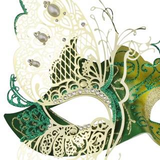 Foto 5 | Foto 5 | Máscara De Disfraz Coddsmz Con Forma De Mariposa Metal Con Strass 22 X 18 Cm - Venta Internacional.
