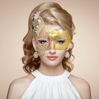 Foto 2 | Foto 2 | Máscara De Mascarada Coddsmz Butterfly Para Mujer De Metal Con Diamantes De Imitación - Venta Internacional.