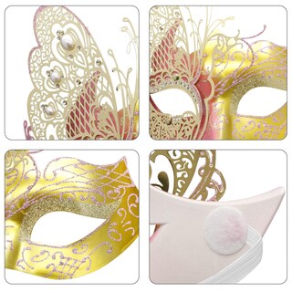 Foto 7 | Foto 7 | Máscara De Mascarada Coddsmz Butterfly Para Mujer De Metal Con Diamantes De Imitación - Venta Internacional.
