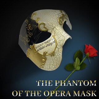 Foto 5 | Foto 5 | Máscara De Mascarada Incredecor Phantom Of The Opera Para Hombre - Venta Internacional.