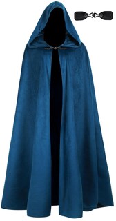 Foto 1 | Foto 1 | Capa Medieval Uqje Para Halloween Renacentista Con Capucha Azul - Venta Internacional.
