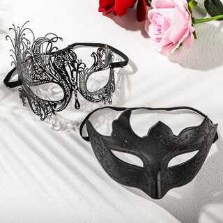 Foto 3 | Foto 3 | Set De Máscaras De Baile De Máscaras Yu Feng Venecian Metal Para Mujeres Y Parejas - Venta Internacional.