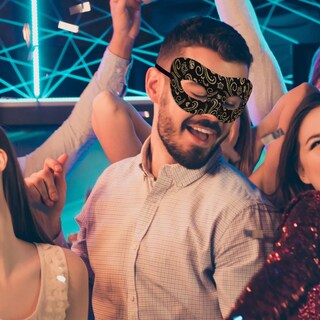 Foto 5 | Foto 5 | Máscaras De Disfraces Siquk Para Pareja  Fiesta Veneciana  Color Negro Y Dorado - Venta Internacional.