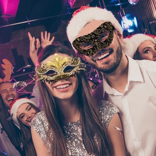 Foto 7 | Foto 7 | Máscaras De Disfraces Siquk Para Pareja  Fiesta Veneciana  Color Negro Y Dorado - Venta Internacional.