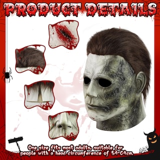 Foto 2 | Foto 2 | Máscara Pawirose Michael Myers Halloween Horror Para Adultos - Venta Internacional.