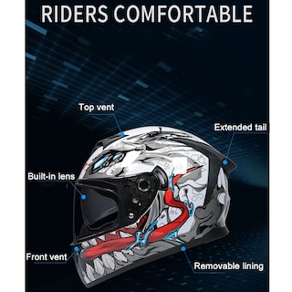 Foto 4 | Foto 4 | Casco De Moto Motuomr Integral Aprobado Por El Dot  Negro Xl - Venta Internacional.
