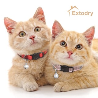 Foto 2 | Foto 2 | Collares Para Gatos Extodry Classic A Cuadros Con Cascabeles De 15 A 23 Cm De Ajuste. - Venta Internacional.