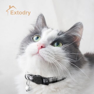 Foto 6 | Foto 6 | Collares Para Gatos Extodry Classic A Cuadros Con Cascabeles De 15 A 23 Cm De Ajuste. - Venta Internacional.