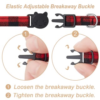 Foto 7 | Foto 7 | Collares Para Gatos Extodry Classic A Cuadros Con Cascabeles De 15 A 23 Cm De Ajuste. - Venta Internacional.