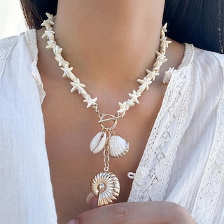 Foto 3 | Foto 3 | Collar Seashell Para Mujer Your Always Charm  2 Piezas - Venta Internacional.