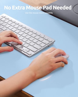 Foto 3 | Foto 3 | Alfombrilla Protectora De Piel Para Oficina Desk Pad Ysagi 90 X 45 Cm Color Azul Claro - Venta Internacional.