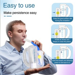 Foto 2 | Foto 2 | Espirómetro Incentive Kswegkc Para Adultos Con Capacidad De 5000 Ml E Indicador De Flujo - Venta Internacional.
