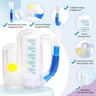 Foto 3 | Foto 3 | Espirómetro Incentive Kswegkc Para Adultos Con Capacidad De 5000 Ml E Indicador De Flujo - Venta Internacional.