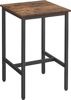 Foto 1 | Foto 1 | Mesa De Bar Mesa Alta Cuadrada Marco De Acero 60x60x92 Cm Cocina Salón Estilo Industrial