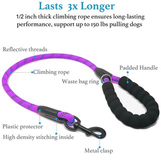 Foto 3 | Foto 3 | Correa Doble Para Perros Iyoshop Giratoria De 360° Con Elástico Que Absorbe Los Golpes - Venta Internacional.