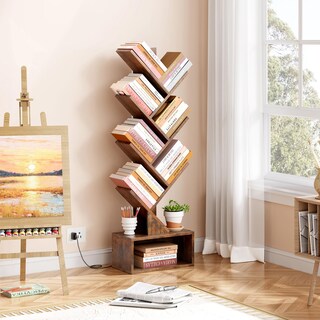 Foto 7 | Foto 7 | Estantería Hoctieon Árbol De 6 Niveles Con Luces Led Color Marrón Rústico - Venta Internacional.