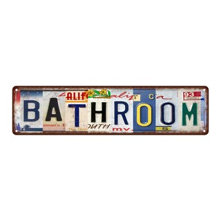 Foto 1 | Foto 1 | Lata Metálica Vintage Para Baño 40 X 10 Cm Mtsigns - Venta Internacional.