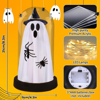 Foto 3 | Foto 3 | Lámpara Fantasma De Halloween Diydec Iluminada Para Decoración De Cúpula - Venta Internacional.