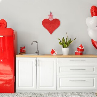 Foto 6 | Foto 6 | Letrero Colgante Akerock Para El Día De San Valentín Rojo Brillante Con Forma De Corazón - Venta Internacional.