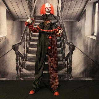 Foto 2 | Foto 2 | Payaso De Dos Cabezas De Haunted Hill Farm Animatronic De Halloween - Venta Internacional.