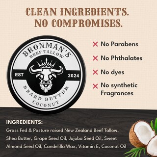 Foto 5 | Foto 5 | Manteca Para Barba Bronmans Beef Sebo Hidratante Coco 120 Ml - Venta Internacional.