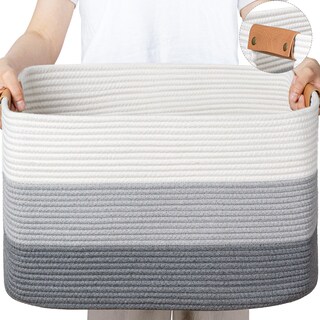 Foto 1 | Foto 1 | Cesta Tejida Danpinera Grande De 108 L Para Almacenamiento Color Gris Degradado - Venta Internacional.