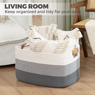 Foto 3 | Foto 3 | Cesta Tejida Danpinera Grande De 108 L Para Almacenamiento Color Gris Degradado - Venta Internacional.
