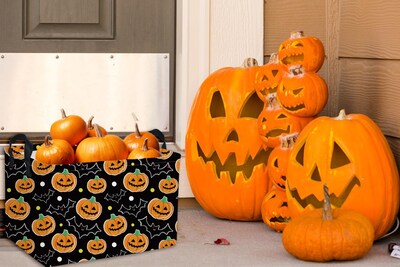 Foto 4 | Foto 4 | Cesta Essme Rectangular De Halloween Para Niños Diseño De Calabaza Negra - Venta Internacional.