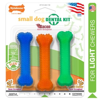 Foto 7 | Foto 7 | Juguete Masticable Nylabone Original Bone Flexi Para Perros X-small Paquete De 3 - Venta Internacional.