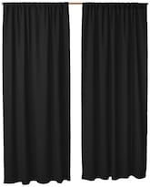 Telón De Fondo La Linen  Popelina De Poliéster  96 X 58 Cm  Color Negro  2 Unidades - Venta Internacional.