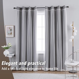 Foto 3 | Foto 3 | Cortina Anytime Home Opaca Y Con Capas Transparentes Color Gris 52 X 160 Cm - Venta Internacional.