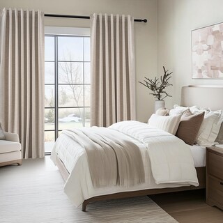 Foto 7 | Foto 7 | Cortinas Topfinel  100% Lino Opaco  260 X 260 Cm  Color Topo  2 Paneles - Venta Internacional.